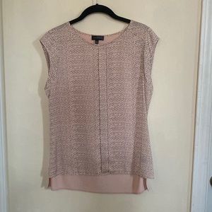 The Limited Light Pink Sleeveless Patterned Top